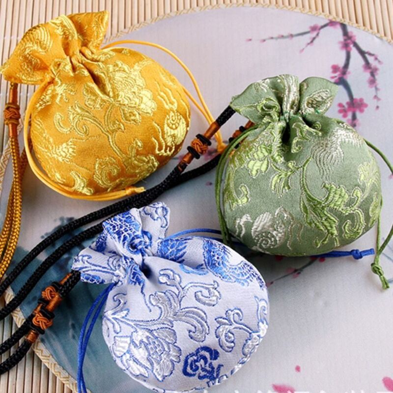 Sacchetto regalo collane custodia con coulisse decorazione appesa borsa borsa borsa in stile cinese borsa per gioielli da donna bustina