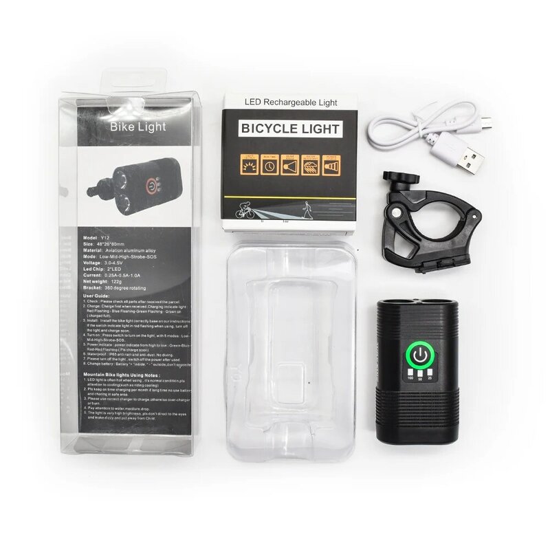 Велосипедный светодиодный фонарь WOSAWE, зарядка через USB, аксессуары для горных велосипедов