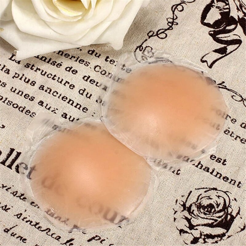 2Pcs Reusable Invisible Silicone Nipple Cover Self Adhesive Breast Chest Bra Pasties Pad Mat Stickers Accessories Lift for Woman
