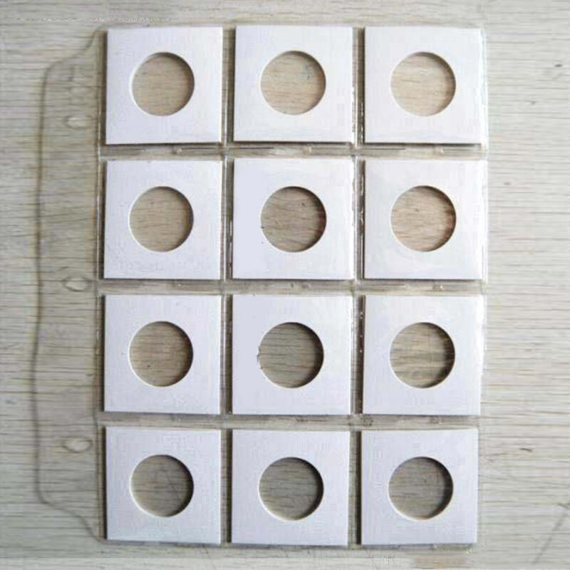 คลิปหนีบกระดาษสำหรับสะสมเหรียญ50ชิ้น/กล่อง12ข้อกระเป๋าใส่เหรียญแบบหนีบทำจากกระดาษแข็งทรงสี่เหลี่ยมที่ใส่แสตมป์