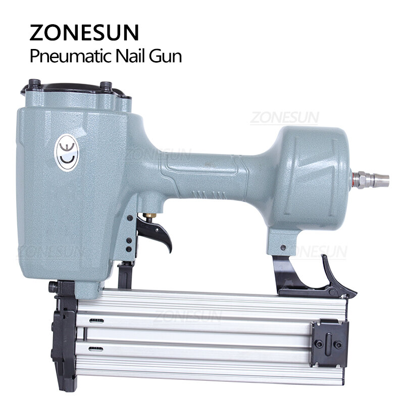 ZONESUN ZS-ST64K pistola sparachiodi pneumatica Brads strumento di installazione attrezzature Hardware decorazione della casa falegnameria produzione