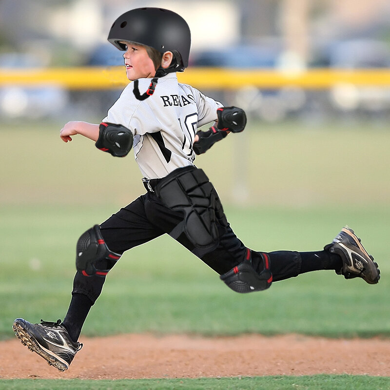 Helm Baseball Tim Olahraga Alat Pelindung Sepak Bola Bantalan Panggul Siku Pelindung Keselamatan Pergelangan Tangan Pelindung Helm untuk Anak-anak Dewasa