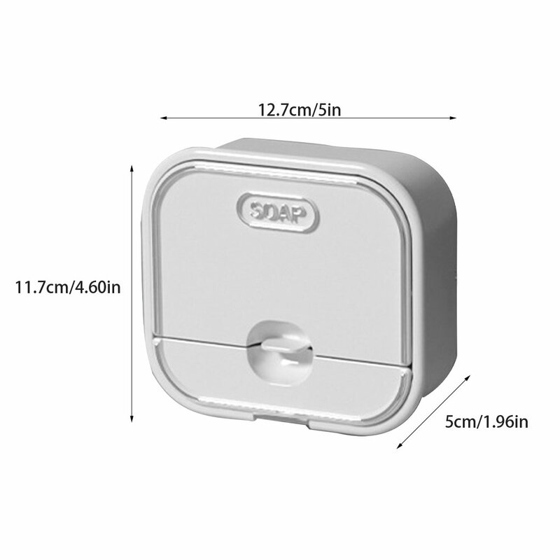 Hole-Free Wall-Mounted Soap Dish For Space-Saving Bathrooms Easy To Install Soap Dish With Lid