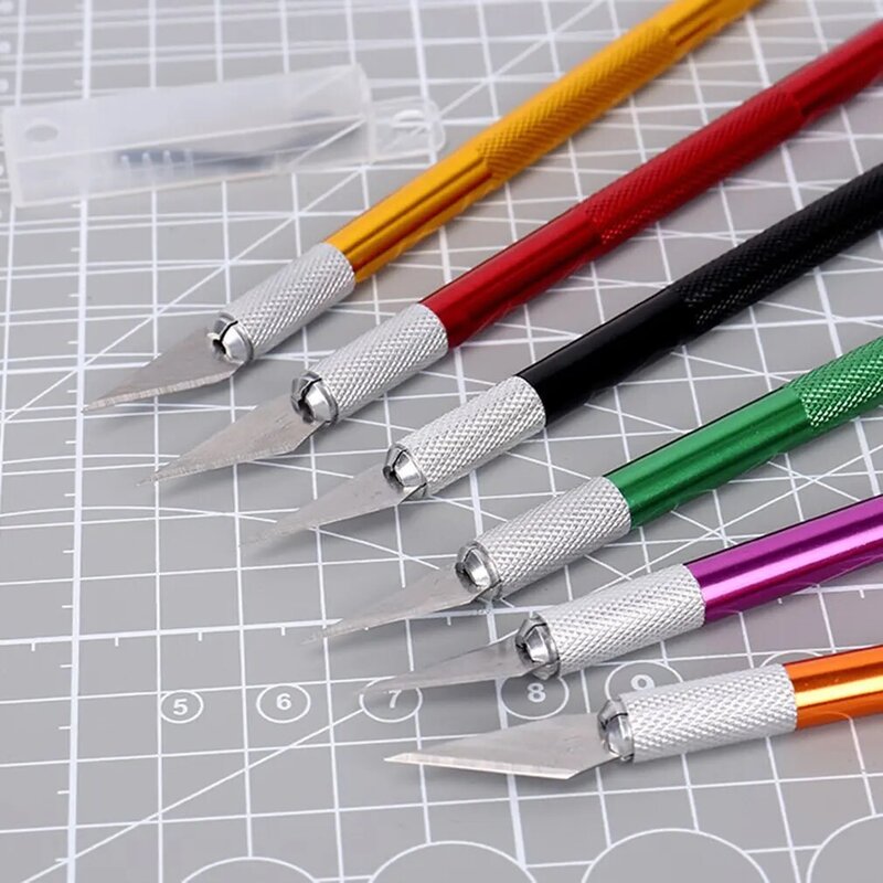 ชุดมีดปากกาโลหะกันลื่นสำหรับแกะสลักงานหัตถกรรมชุดมีดแกะสลักรูปปั้นแกะสลักตัดกระดาษมีดซ่อมโทรศัพท์แบบ DIY อุปกรณ์ทำมือ