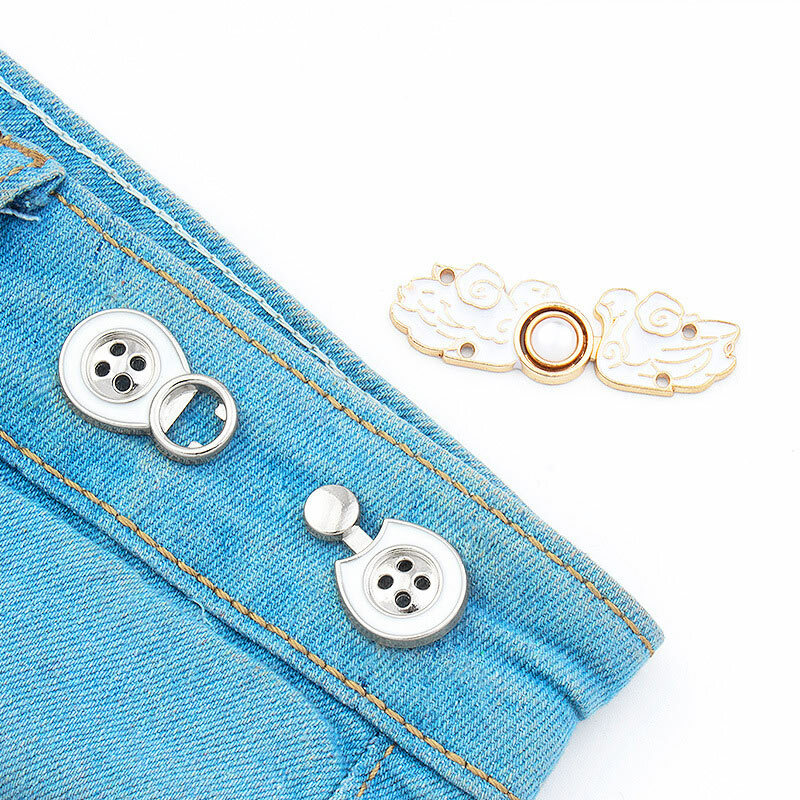 17 Styles Adjustable Detachable Waist Buckle Removable Sewing Jeans Pant Closing Cardigan Tighten Decorative Brooch Button