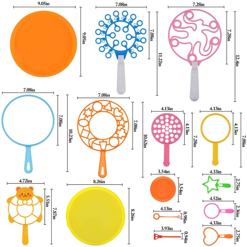 Big Bubbles Wand Kit para crianças, bolha criativa fazendo brinquedo, bolha colorida para atividades ao ar livre e festa, 15pcs