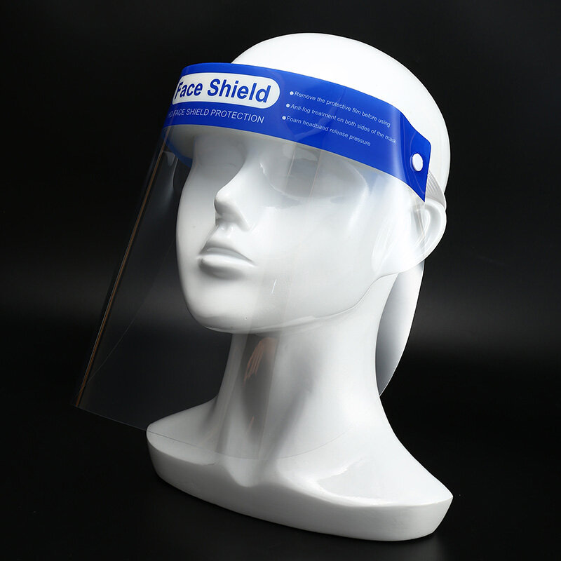 Protector facial transparente de seguridad antiniebla
