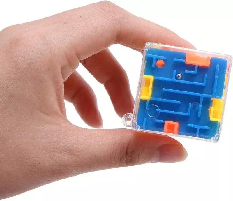 Labirinto 3D cubo magico Puzzle trasparente a sei facce cubo di velocità palla rotante cubi magici labirinto giocattoli per bambini giocattoli antistress