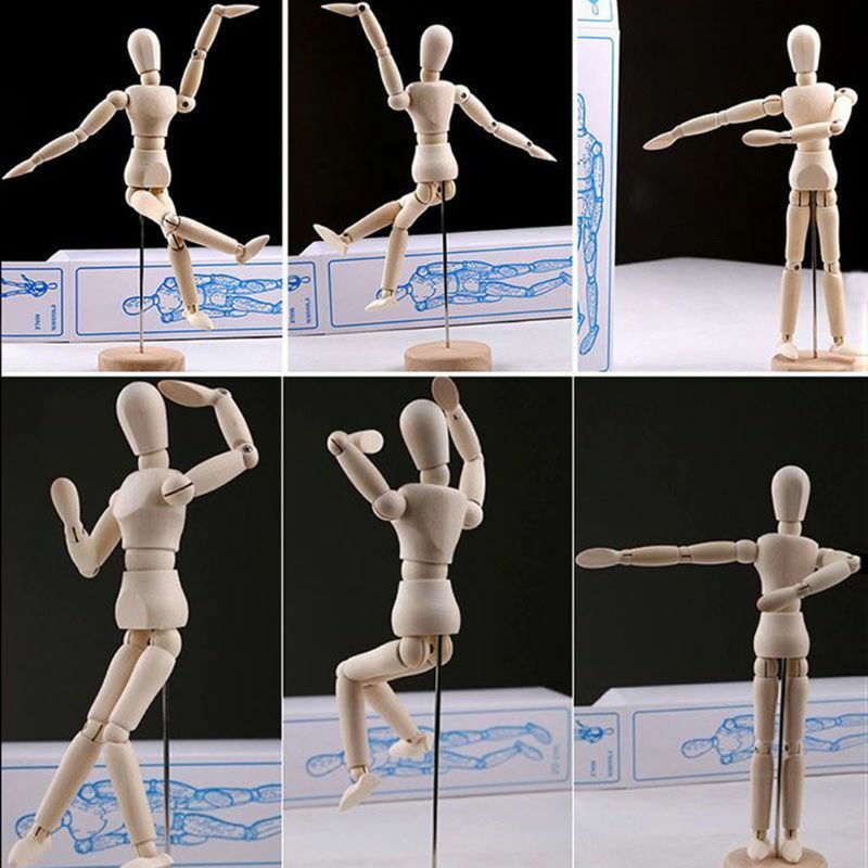1 шт. художник подвижные конечности Мужской деревянный фигурный модельный манекен художественный класс эскизов