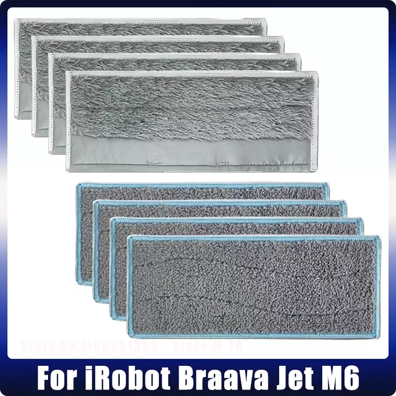 Alat pel untuk iRobot Braava Jet M6, suku cadang kain lap, penyedot debu kering, aksesori bantalan kain lap, pel basah kering