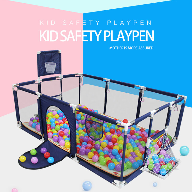 Imbababy Furnitur Anak-anak Playpen untuk Anak-anak Besar Kolam Kering Bayi Playpen Keamanan Dalam Ruangan Hambatan Taman Bermain Rumah untuk 0-6 Tahun