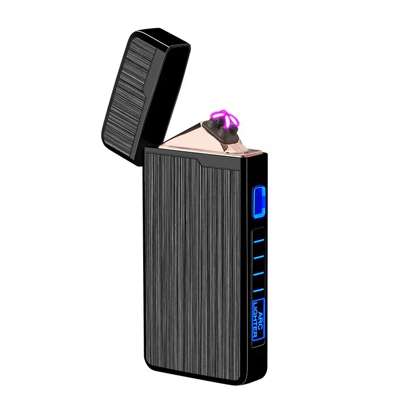 플라즈마 듀얼 ARC 터치 민감성 라이터, USB 충전식 방풍 불꽃없는 라이터, 남성용 선물