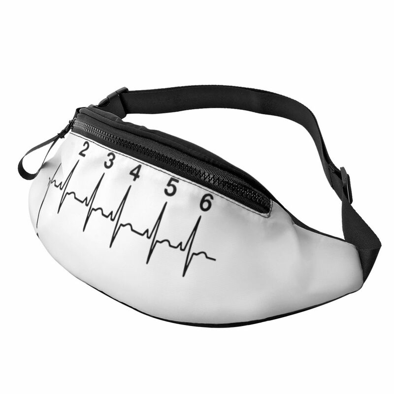 Motorcycle Heartbeat Gear Shift Lifeline Motorcycle Gear Moto 1N23456 Dumpling Bags Accessories For Unisex Street Fanny Pack