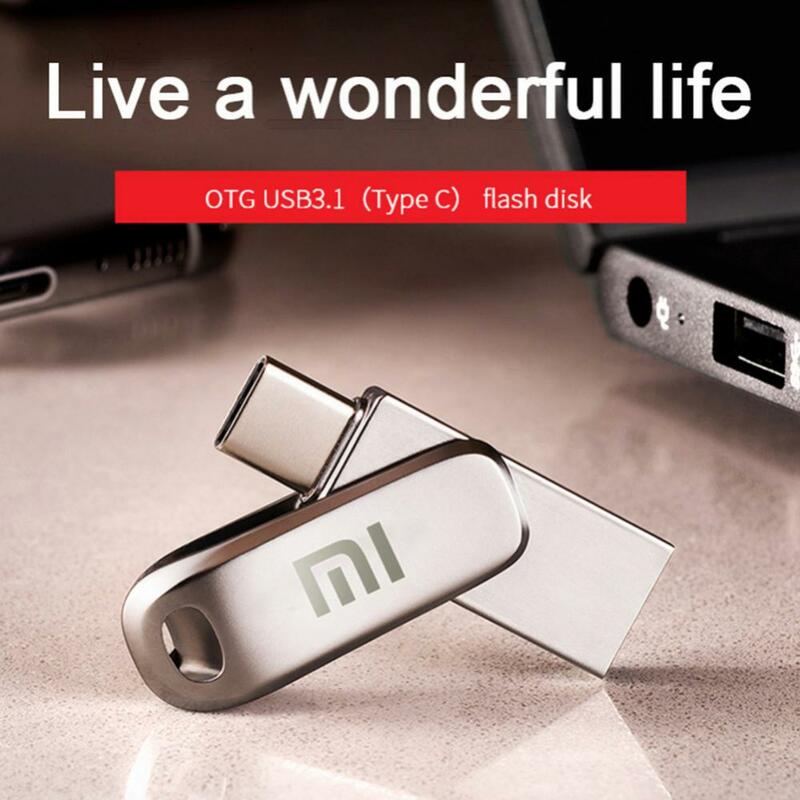 샤오미 USB 3.1 정품 U 드라이브, C타입 인터페이스, 휴대폰 컴퓨터 상호 변속기, 휴대용 USB 메모리, 2TB, 1TB, 512GB