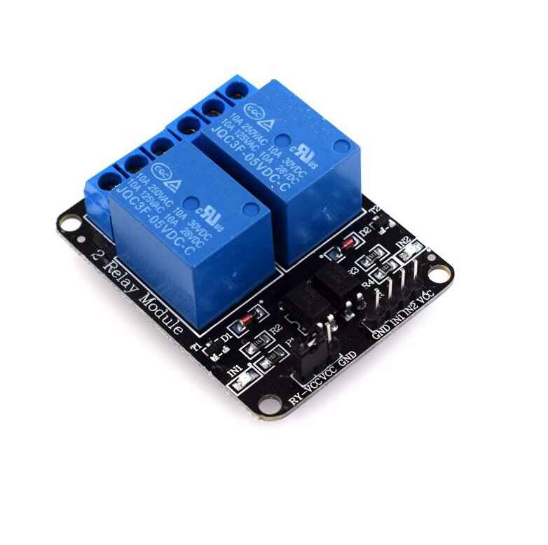5V 2 Channel Relay Module Low Level Triggered 2-Way 2CH Relay Module with Optocoupler Expansion for Arduino