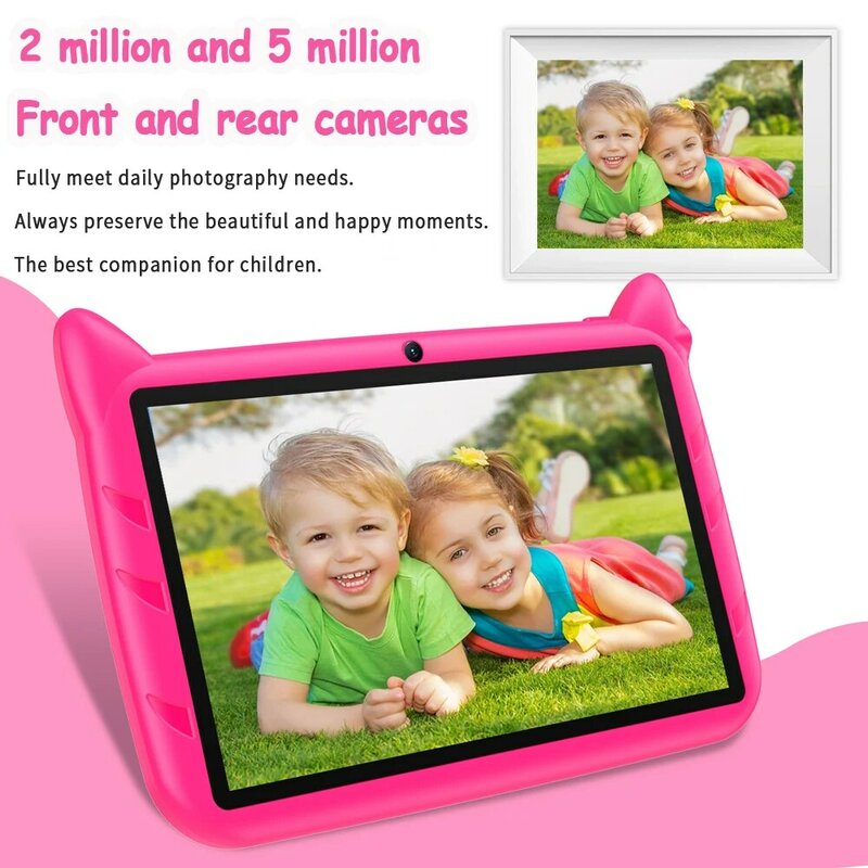 Sauenane Tablet 7 inci anak-anak, Tablet Pc WiFi 5G hadiah anak-anak Android 13 Harga murah 4GB/64GB 2024