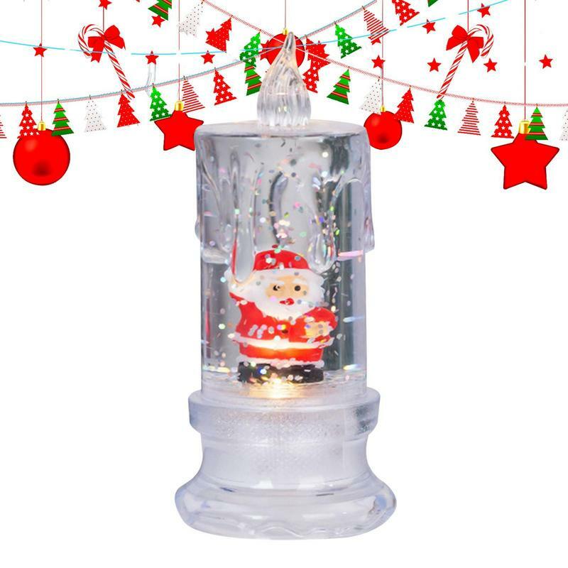 Lanterne tournante à eau électrique, débit d'eau nocturne, bougie de Noël, décoration festive suspendue, ci-après les