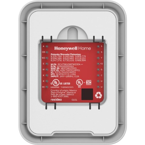 Умный термостат Honeywell Home T9 с Wi-Fi и 1 умным комнатным датчиком, сенсорный дисплей
