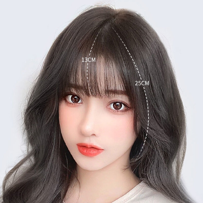Fashion French Air Bangs Wig Invisible Fake Hair Natural Styling for Woman Girls Daily Use Glueless Clip in Hair Extension