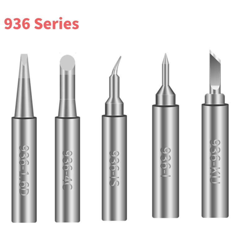 Handif 936 Series solder tembaga besi Tips alat pemanas las ujung timah untuk 936D stasiun solder BGA SMD IC perbaikan