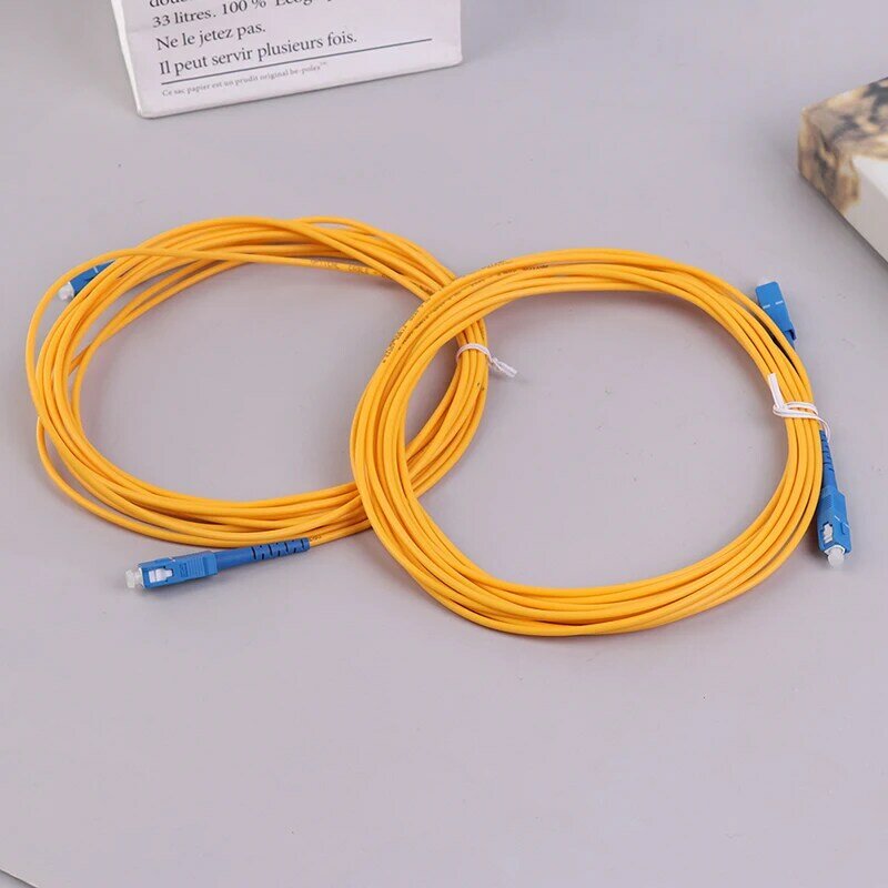 Cabo de fibra ótica simples, único modo, ftth, trança, cabo de remendo, 3 medidores, 1pc