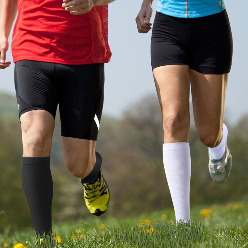 Calcetines de compresión hasta la rodilla para hombre y mujer, calcetín deportivo Unisex, ideal para correr, Edema, venas varicosas, 30 MmHg, juego de 5 pares