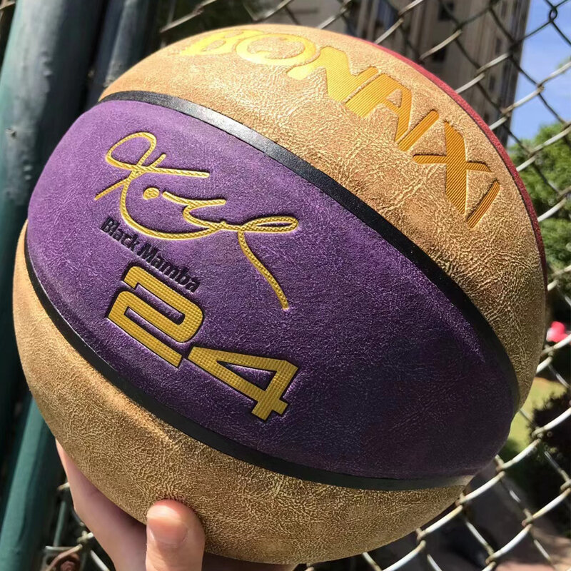 Bola de basquete masculina resistente ao desgaste PU, textura de camurça macia, treinamento de fósforos externo e interno, tamanho 7,5, alta qualidade