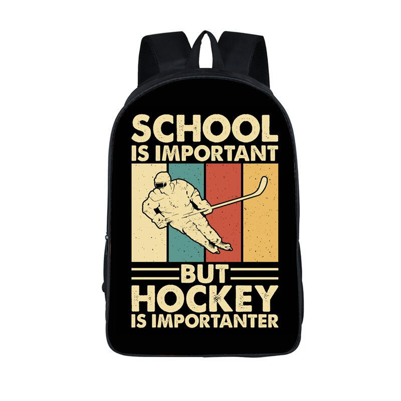 Sac à dos de hockey sur glace pour hommes et femmes, cartable de joueur de baseball pour voyage, sac d'école pour enfants, sacs à dos pour ordinateur portable, sacs de livre pour enfants, cadeau mignon