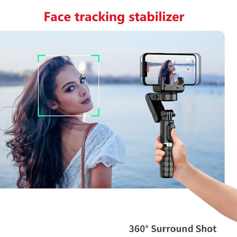 Estabilizador de cardán con rotación de 360 grados, palo de Selfie, trípode para iPhone, teléfono inteligente, fotografía en vivo