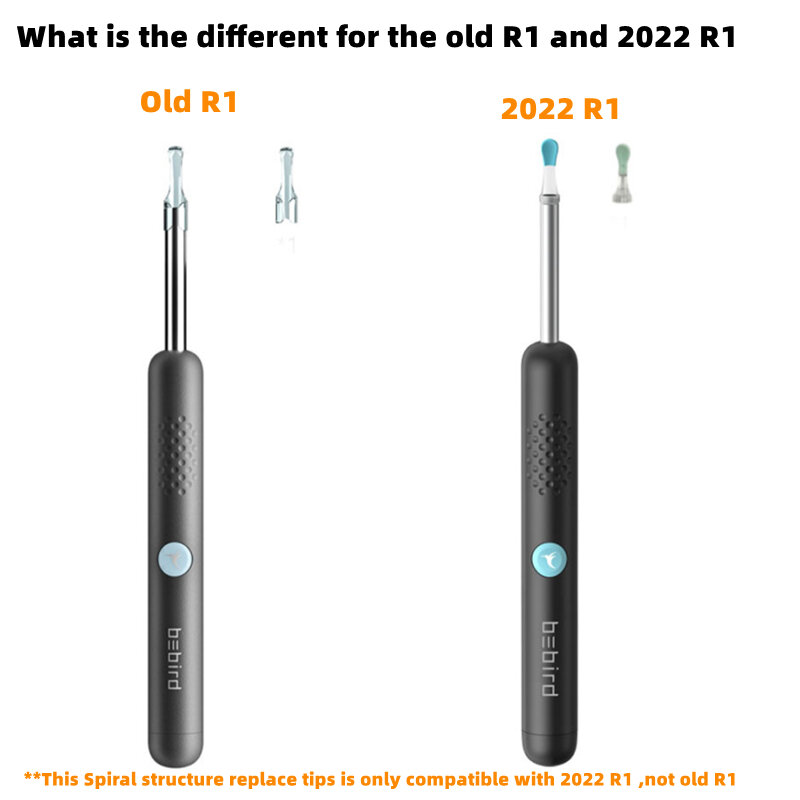 Bebird consigli per la sostituzione del detergente per le orecchie cucchiaio per l'orecchio per 2022 R1 R3 T15 X3 D3pro Set di strumenti per la rimozione del cerume visivo originale