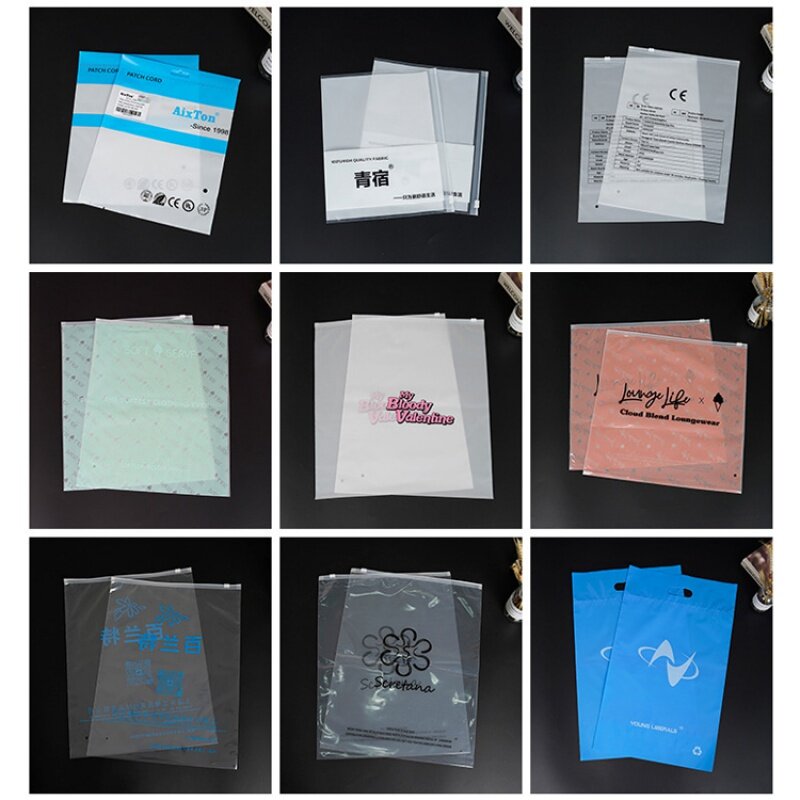 Индивидуальный продукт, мешочки из ПВХ/CPE/PP с логотипом на заказ, матовые пластиковые мешочки на молнии для упаковки одежды