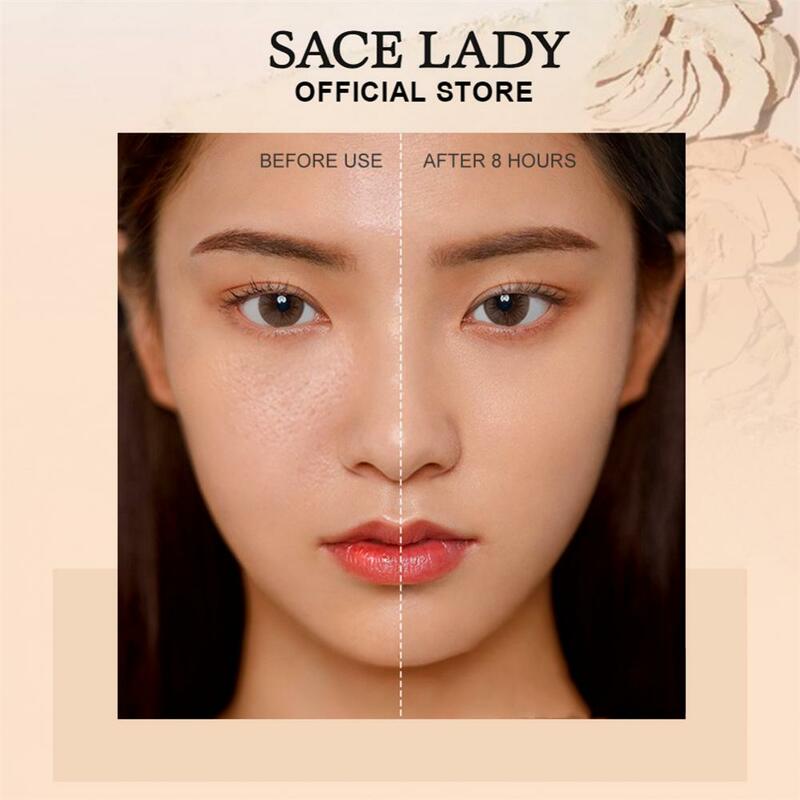 Sace-女性用の光沢のあるパウダー,肌の色,長持ちするオイル,耐水性,天然化粧品