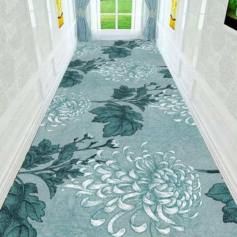 Alfombra de flores cortable 3D, alfombrilla para entrada, pasillo, escalera, tira larga, hogar, sala de estar