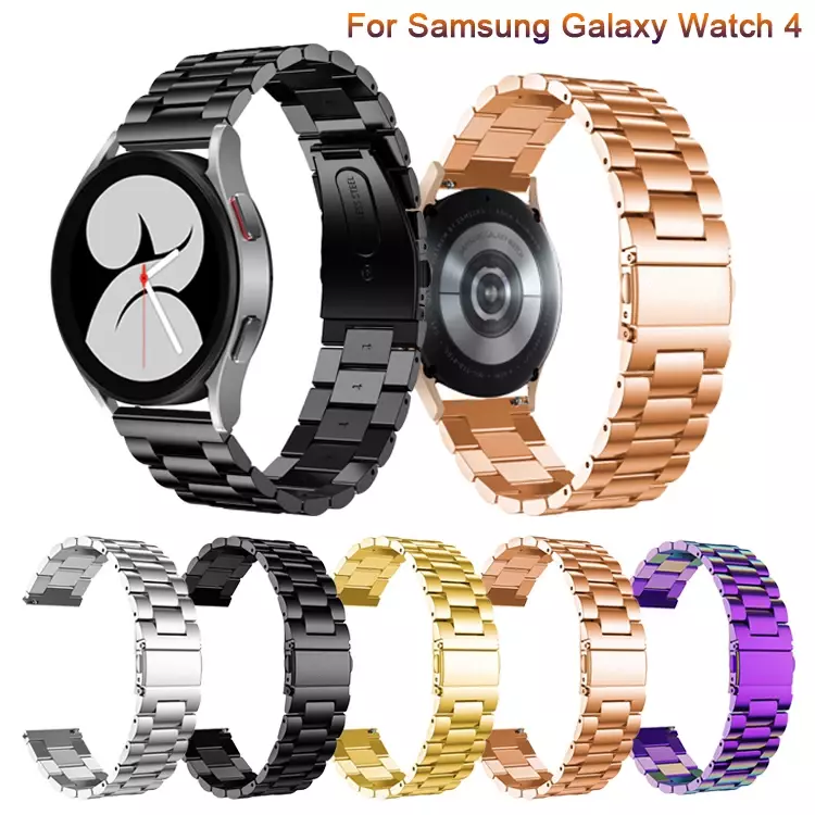 Pulseira de aço inoxidável para Samsung Galaxy Watch 4, Classic Band, Correa, 44mm, 40mm, 42mm, 46mm