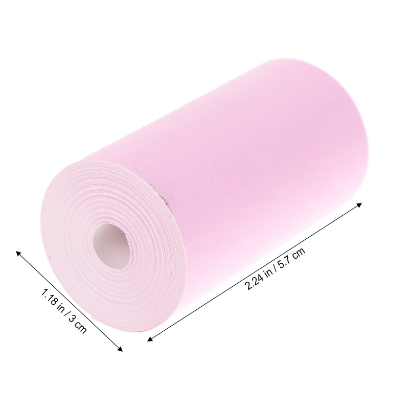 Rollo de papel adhesivo imprimible térmico de 4 piezas, papel de copia autoadhesivo colorido