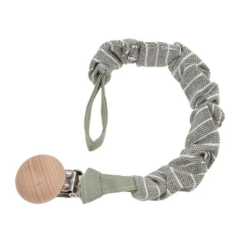 Safety Cotton Baby Infant Toddler  Pacifier Handmade Soother Nipple Clip Chain Holder Strap Baby Chew Toy for Baby D7WF