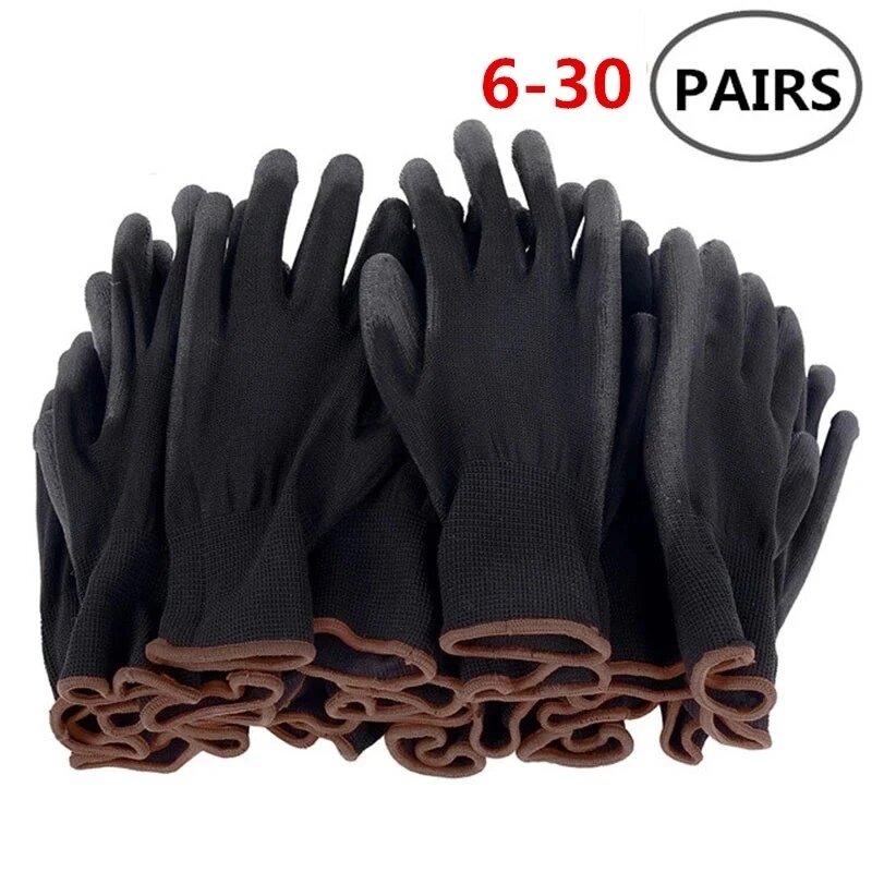 Nitril sicherheits beschichtete Arbeits handschuhe, Pu-Handschuhe, handflächen beschichtete mechanische Arbeits handschuhe, 10-20 Paar, biegbar ce en388