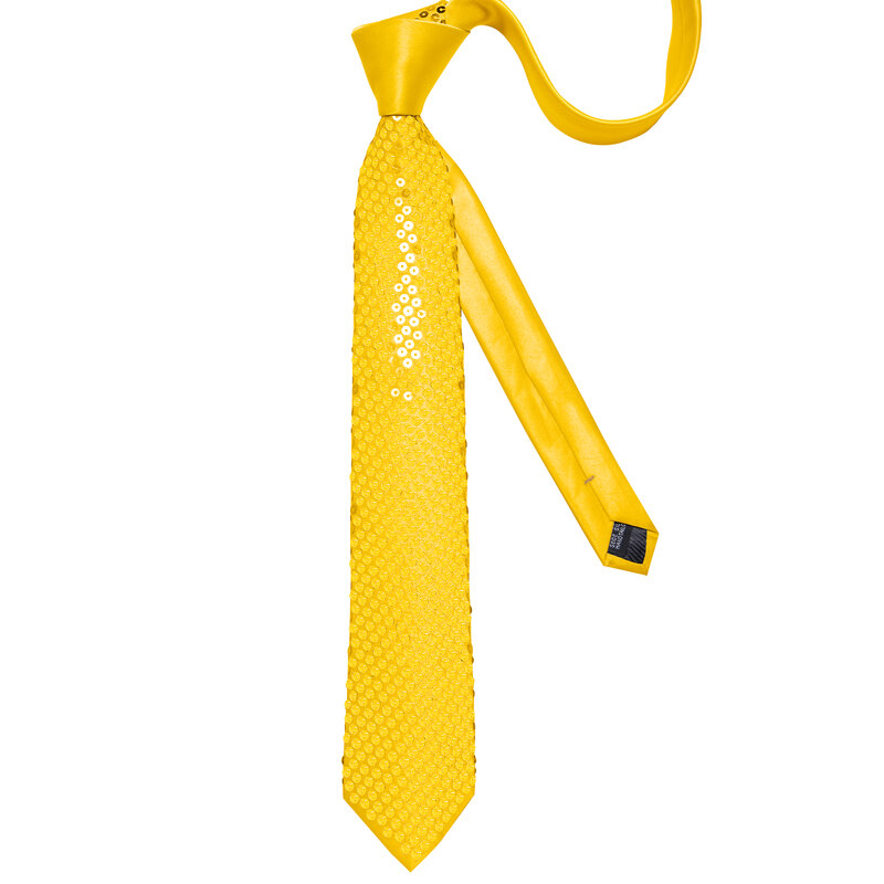 Corbata elegante de lentejuelas brillantes doradas con bolsillo cuadrado para hombre y mujer, accesorios para baile de graduación, regalo para hombres, DiBanGu