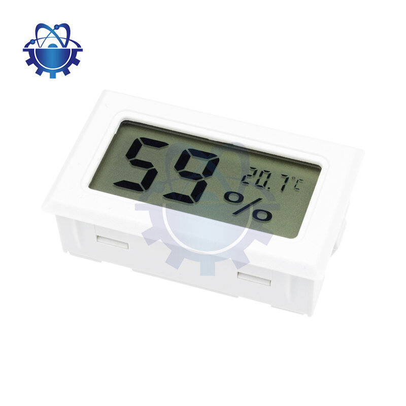 Mini Digital LCD Medidor de higrômetro termômetro interno com sensor impermeável do medidor de umidade da ponta de prova para instrumentos do aquário