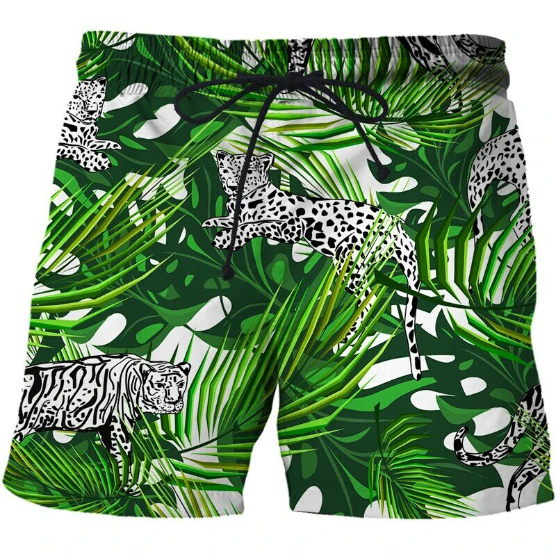 Pantalones cortos con patrón impreso 3D de tigre Animel para hombre, Shorts deportivos de ocio al aire libre, pantalones de playa de secado rápido de alta calidad, pantalones cortos de gimnasio para hombre