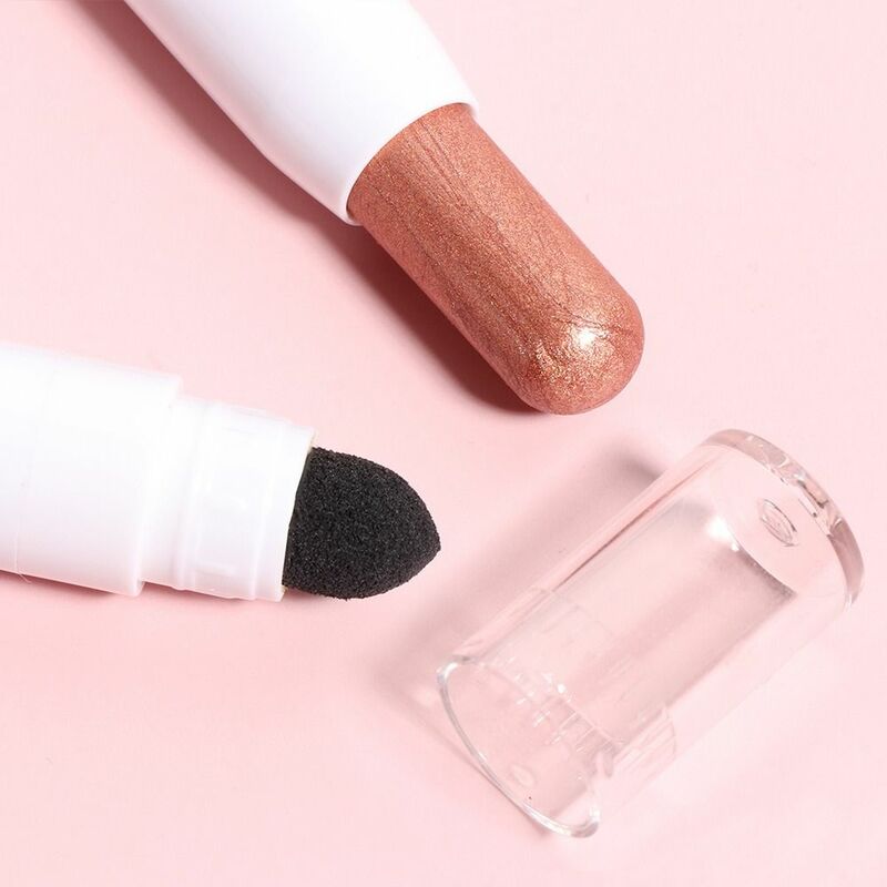 Smooth Eyeshadow Stick Ultra pigmentato Soft Waterproof Highlighter Stick Long Lasting Double-head Makeup Tool Girl