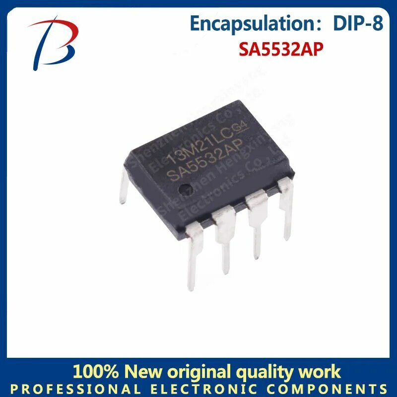 Chip amplificador dual de audio, paquete DIP-8, SA5532AP, 10 piezas