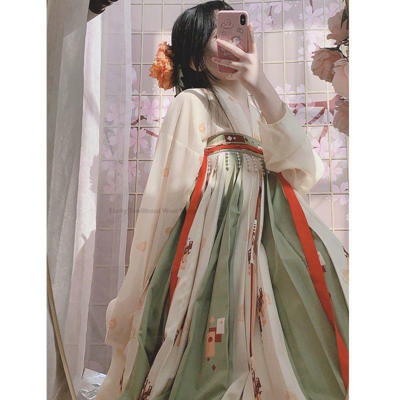 الصينية الرجعية نمط المرأة Hanfu مجموعة فستان الجنية زي الأميرة القديمة الملابس التقليدية الجنية فساتين تحسين Hanfu مجموعة P1