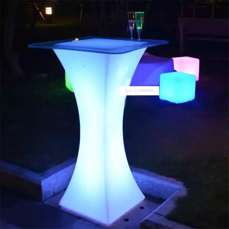 XC-018 tavolo da Bar con luce a LED europeo tavolo illuminato a Led ricaricabile tavolo da caffè illuminato impermeabile Bar kTV Party Supply