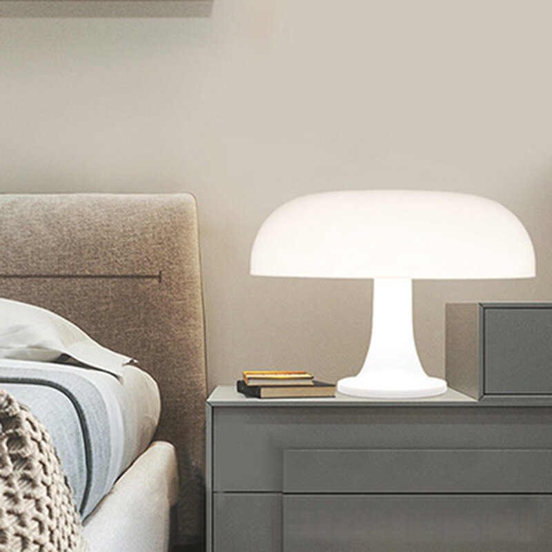 Lampu meja jamur LED, lampu dekorasi dalam ruangan, ornamen Desktop ruang tamu, lampu meja dapat diredupkan, lampu samping tempat tidur Hotel kamar tidur