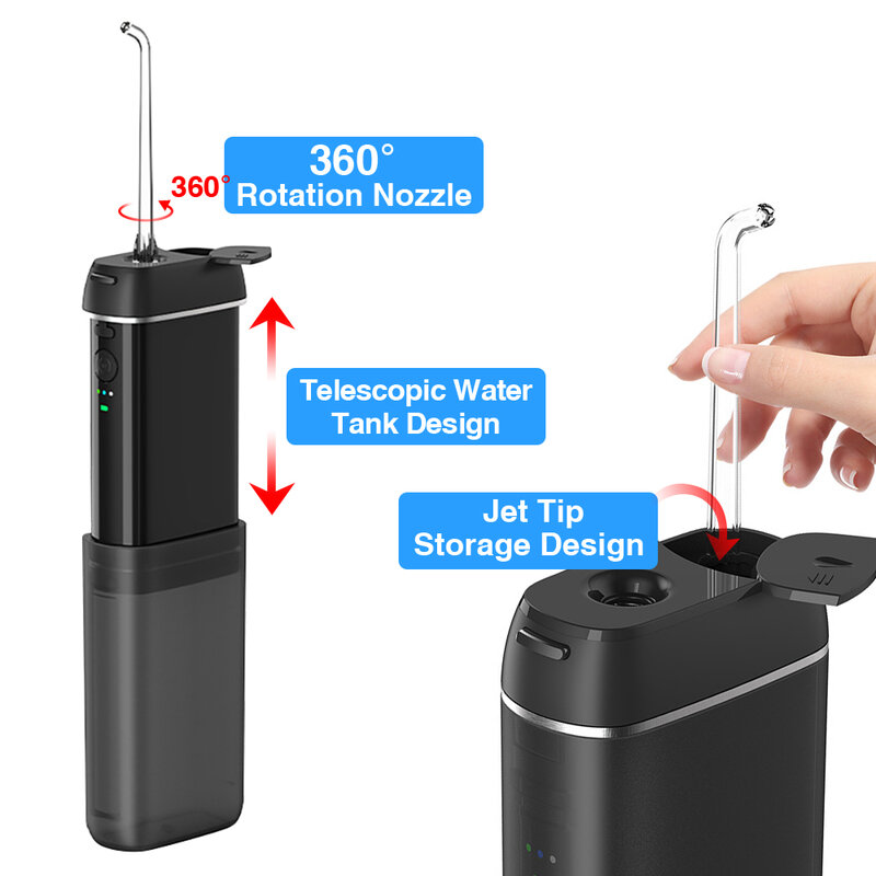 Portable Oral Irrigator Dental Water Jet Water Flosser Pick Toothpicks Floss Mouth Washing Machine Water Thread for Teeth Travel