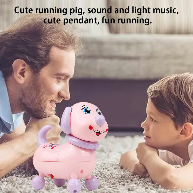 الكهربائية دمية على شكل خنزير الأطفال التفاعلية اللعب صوت الاستشعار لعبة مع أضواء والموسيقى التعليم المبكر لعب للأطفال الصغار الكلب/
