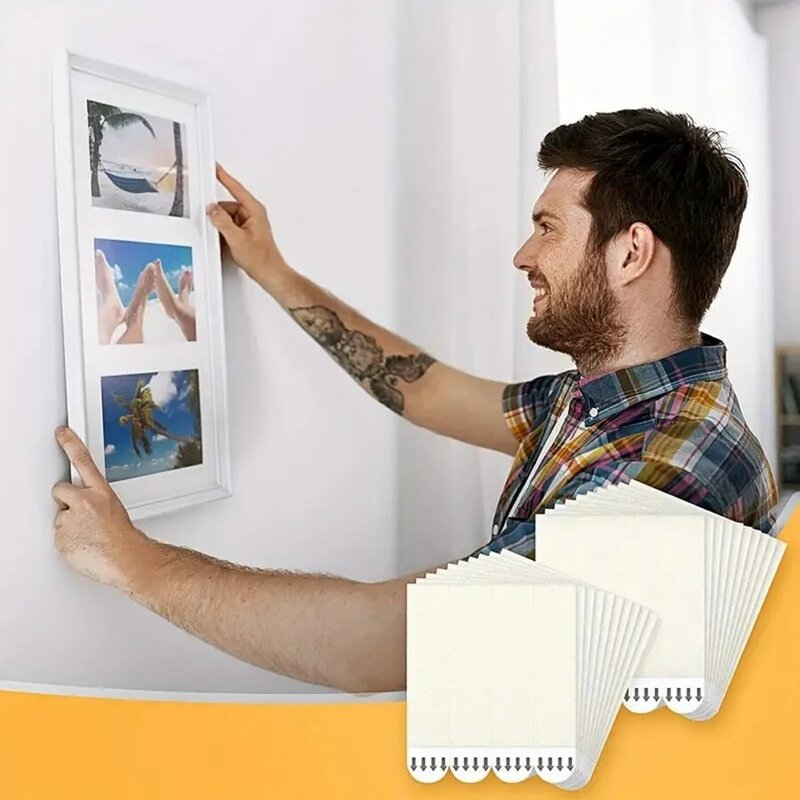 4 Pair Photo Frame No Trace Removable Photo Wall Hook Nail Free Art Hanging Device Wall Adhesive Easy To Remove The