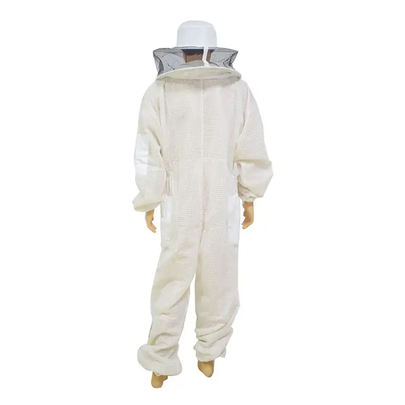 Traje de apicultor transpirable de 3 capas con velo redondo, ropa protectora antiabejas profesional
