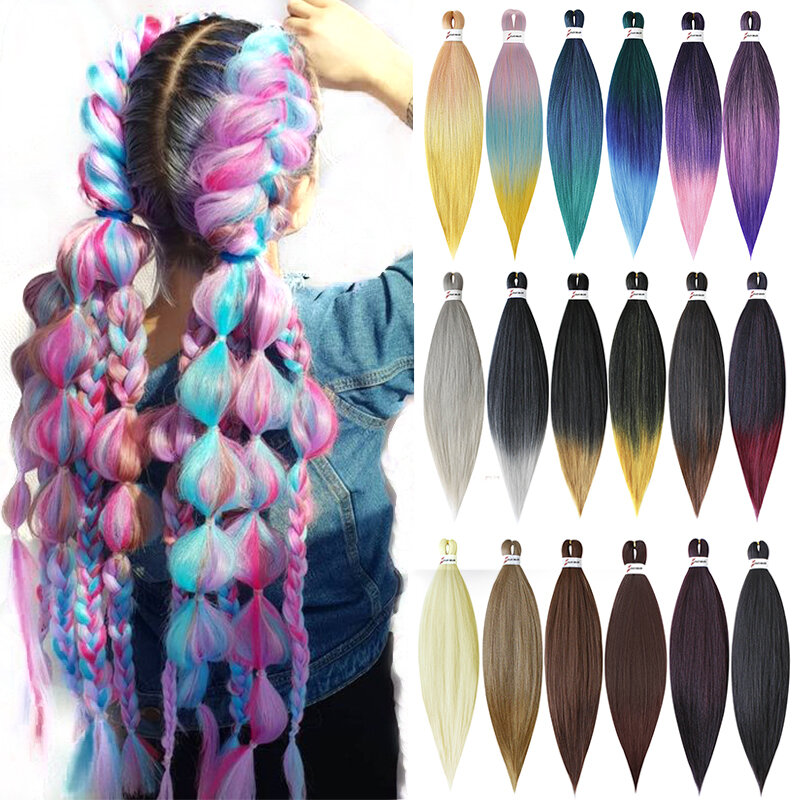 Synthetic Pre Stretched Yaki Ombre Braiding Hair For Wholesale Hair Extension